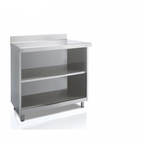 Meuble neutre arrière-bar avec étagère