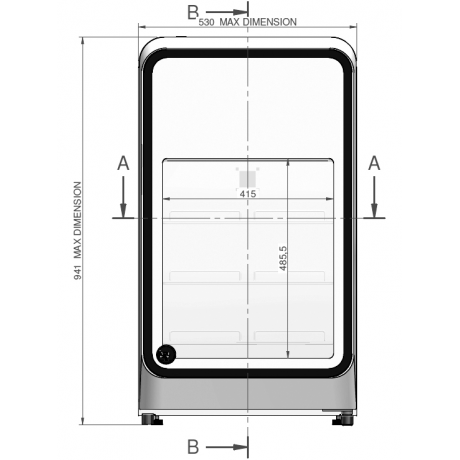 Vitrine négative Super Excite 62L