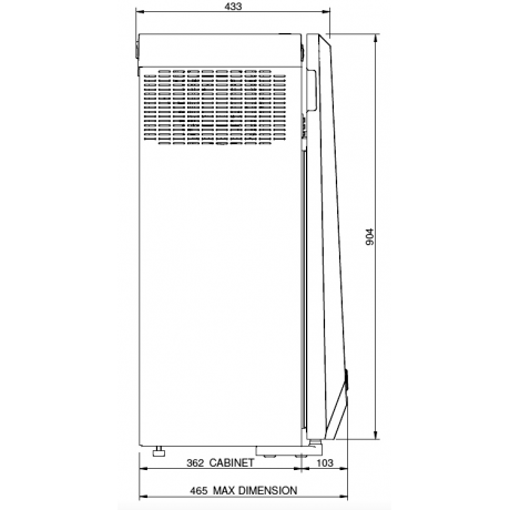 Vitrine négative Super Excite 62L