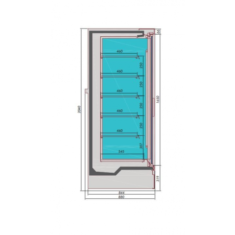 ARMOIRE MURALE REFRIGEREE 1.3