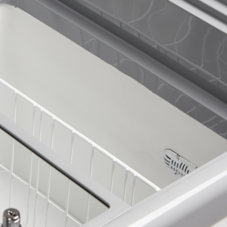 Congélateur avec vitres bombées et angles renforcés 286 L