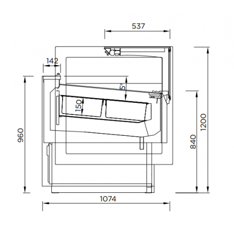 VITRINE A GLACE KATE / ORION 12 BACS