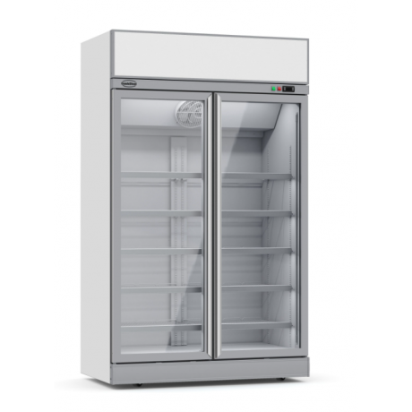 Congélateur vitré 2 portes 960 L