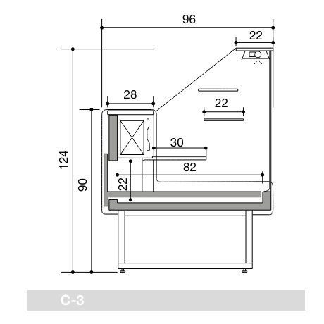 Vitrine boucherie Melody