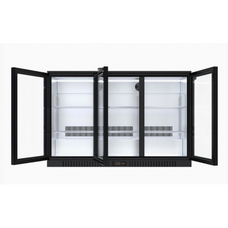 Arrière-bar positif H.850 3 p. vitrées battantes