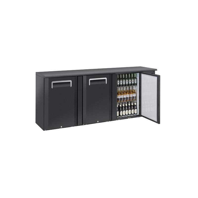 Arrière de bar 2 portes battantes vitrées 208L : 842,40 € HT | Colddistribution