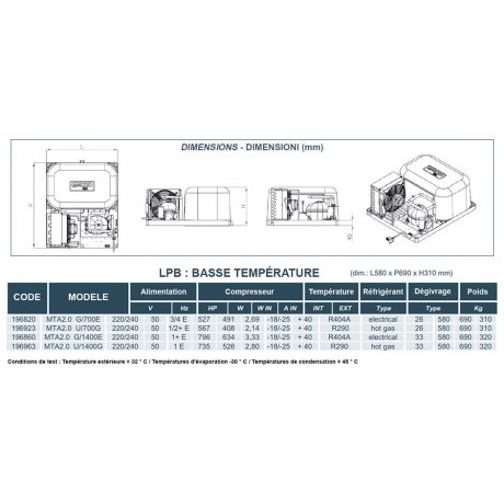 Groupe frigorifique Monoblock MTA 2.0