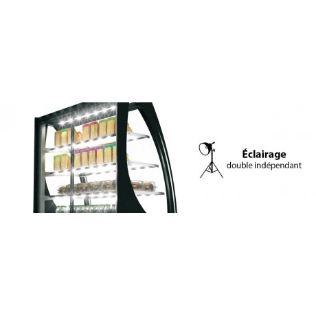 Vitrine d'exposition Pak Curvada CAA (+4/+8°C)