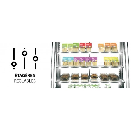 Vitrine d'exposition Pak Recta (+4/+8°C)