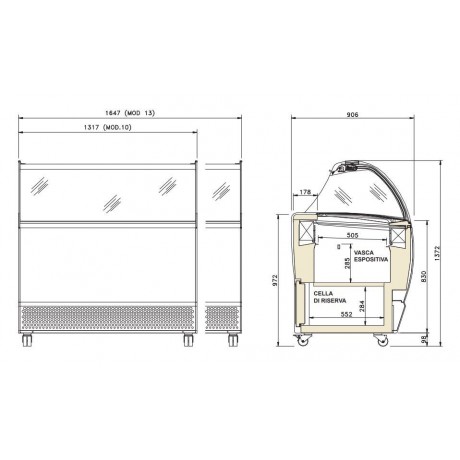 Vitrine à glace Isabella 10 et 13 bacs : 6 210,00 € HT | Colddistribution