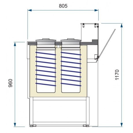 Vitrine à glace Multiplo 125