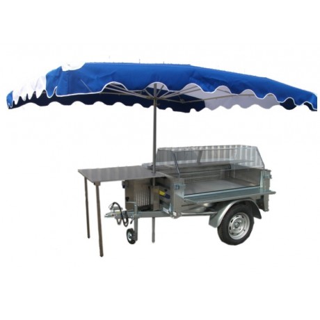 vitrine réfrigérée sur remorque