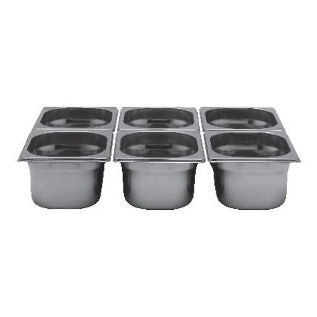 Bac Gastronorme GN 1/6 de 2,2 Litres
