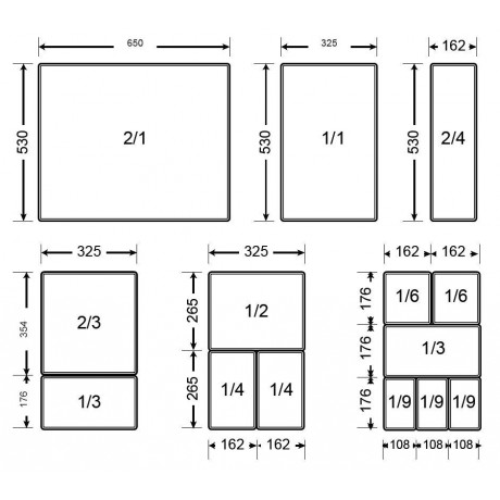 Bac Gastronorme GN 1/1 de 20 Litres