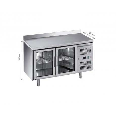 Desserte réfrigérée Positive 2 Portes Vitrées