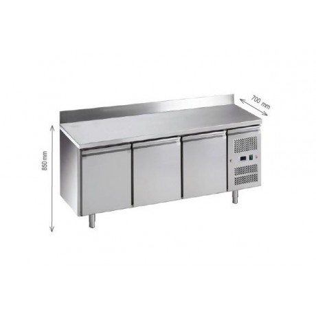 Desserte réfrigérée Positive avec Dosseret 3 Portes : 2 216,40 € HT | Colddistribution