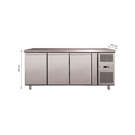 Desserte réfrigérée Positive Snack 3 Portes Pleines