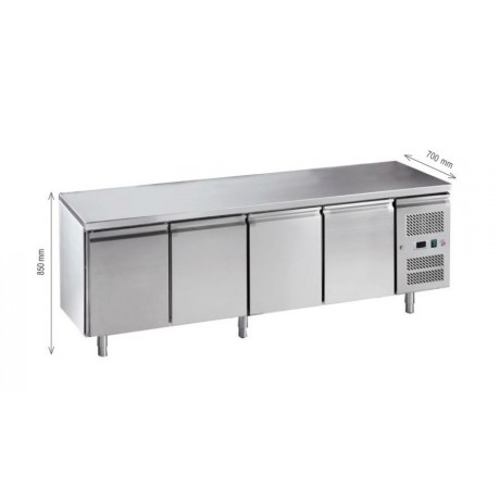 Desserte réfrigérée Vitrée GN à 4 Portes : 3 284,40 € HT | Colddistribution