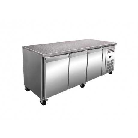Table réfrigérée boulangerie pâtisserie avec plan de travail en Granit