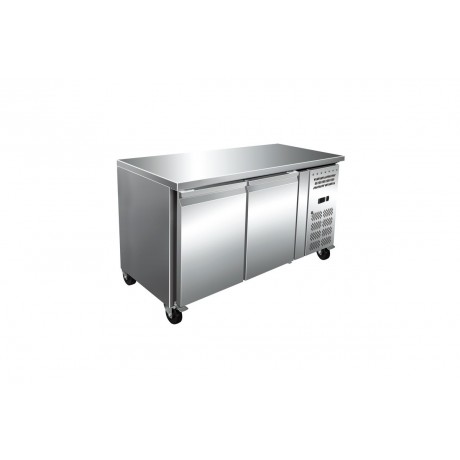 Table réfrigérée boulangerie 2 portes avec plan de travail en Inox (-2°C/+8°C) : 1 830,00 € HT | Colddistribution