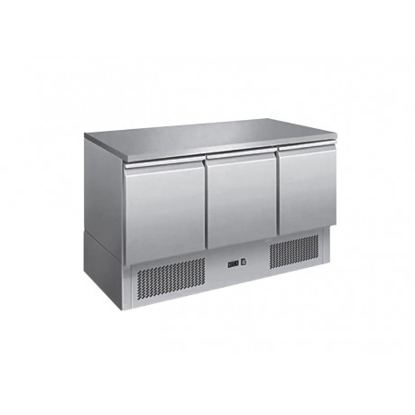 Saladette Inox 3 Portes Pleines