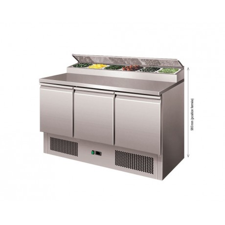 Table réfrigérée à Sandwich Type Saladette 2 à 3 portes