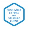 Pose câble et prise sur véhicule client