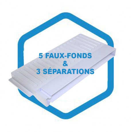 Kit intérieur AD 185/210 : 5 faux-fonds & 3 séparations