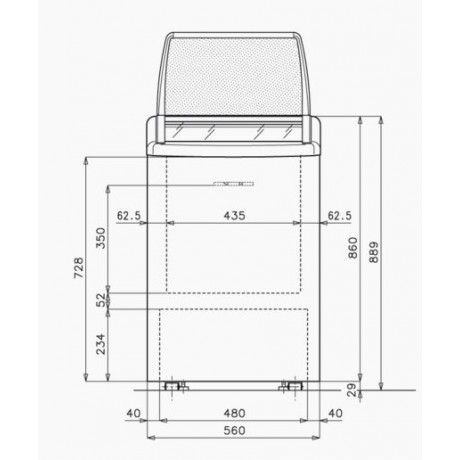 Congélateur à glace avec top lumineux de 77 L : 840,00 € HT | Colddistribution