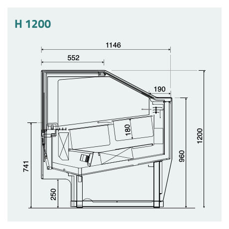 Vitrine à glaces Virna